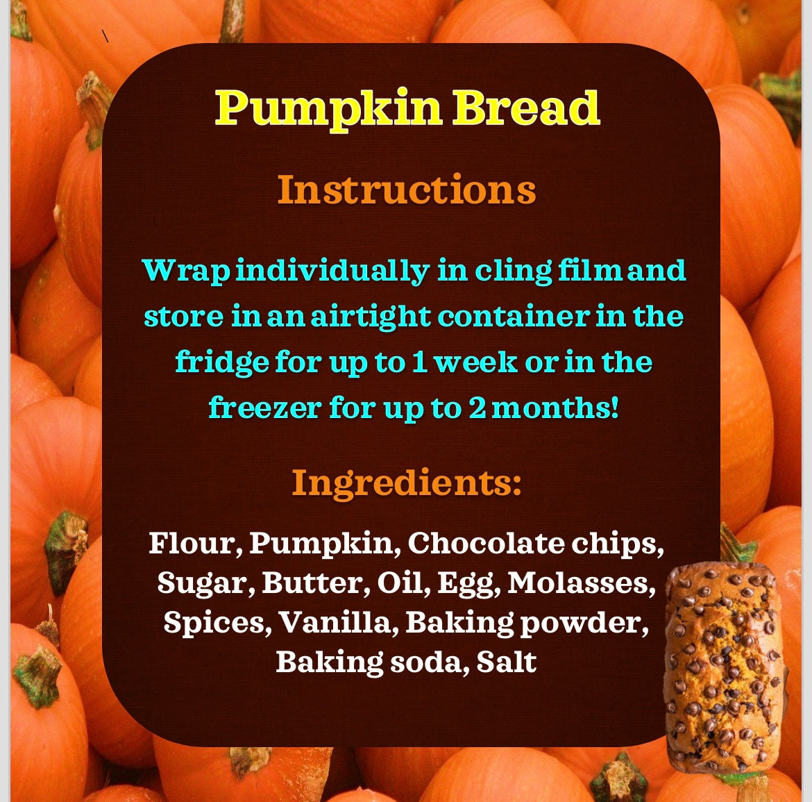 🍫🎃Mini Pumpkin Bread🎃🍫