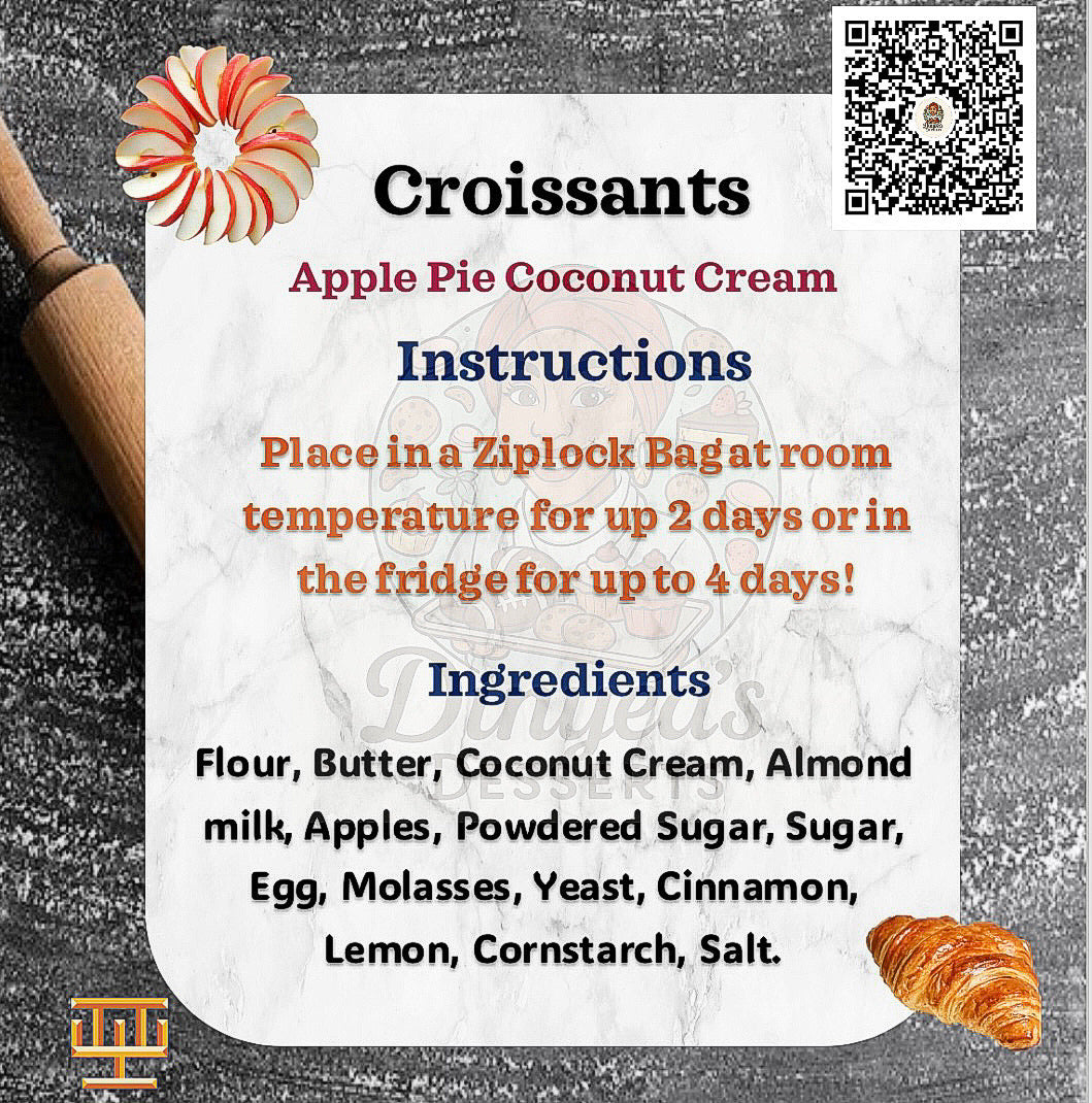 Croissants: 🍎Cinnamon Apple Coconut Cream🥥